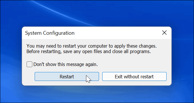 Redémarrez Windows 11