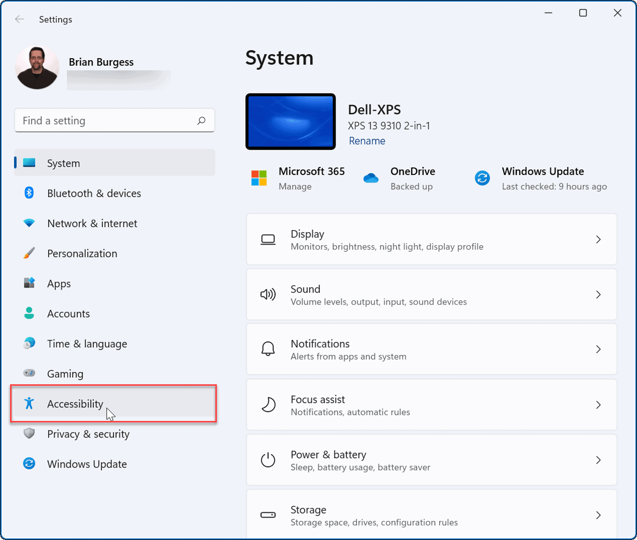 Доступность настроек Windows 11