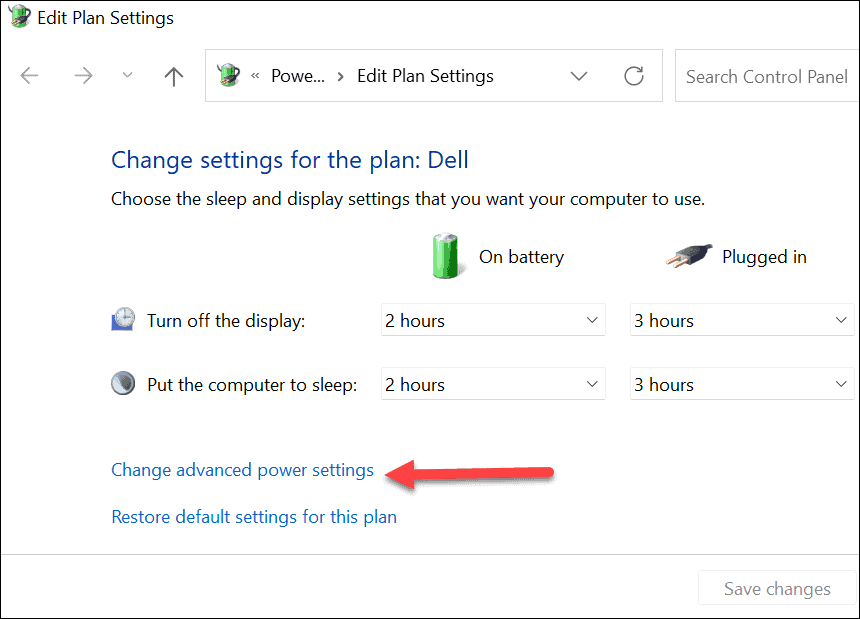 change advanced power settings Windows 11