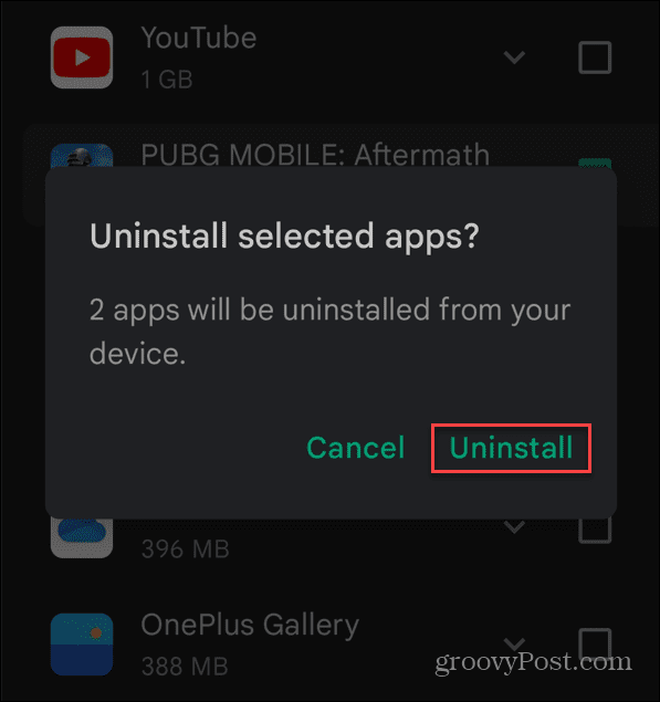 Find Apps Taking Up Space on Android