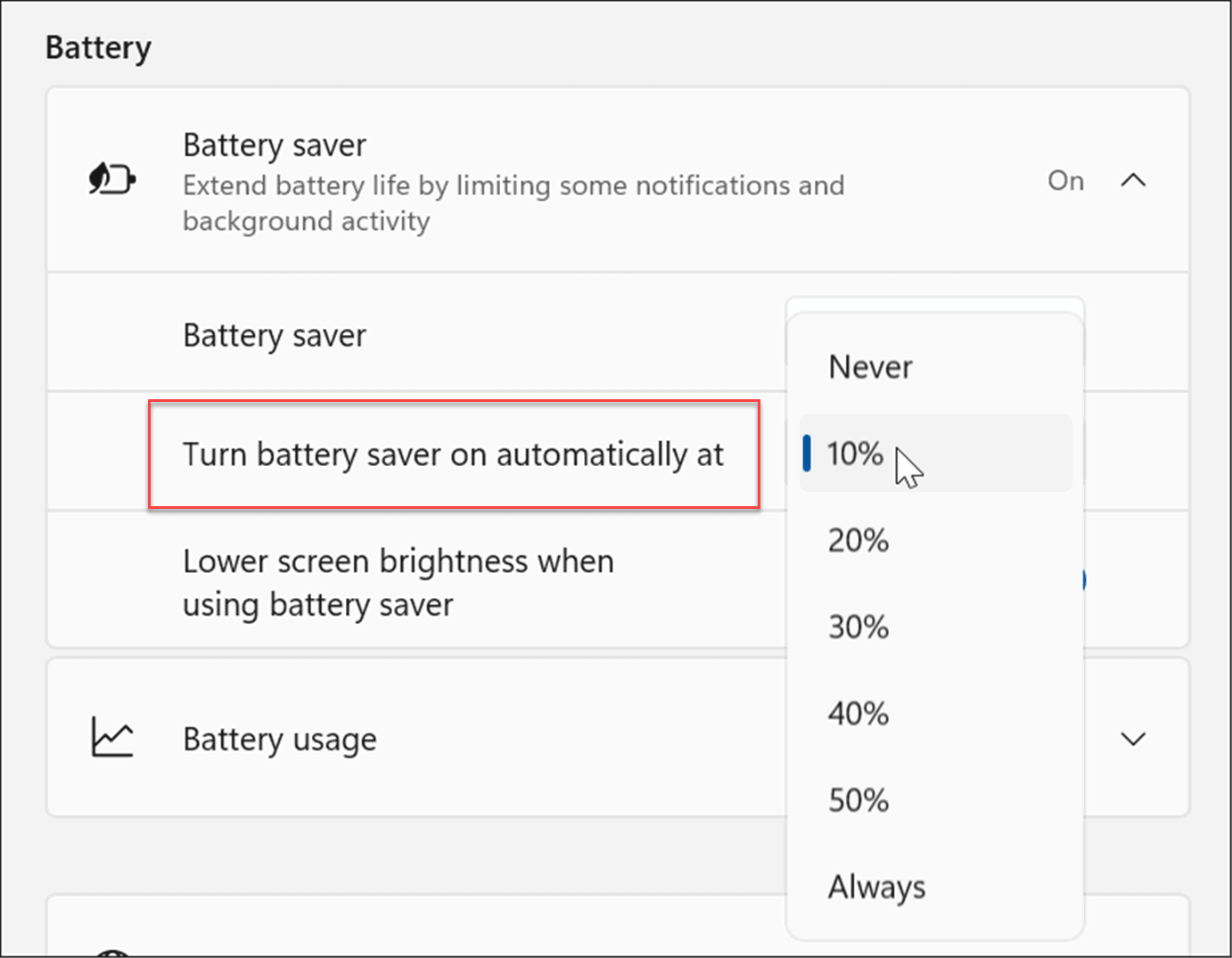 améliorer la durée de vie de la batterie sur Windows 11