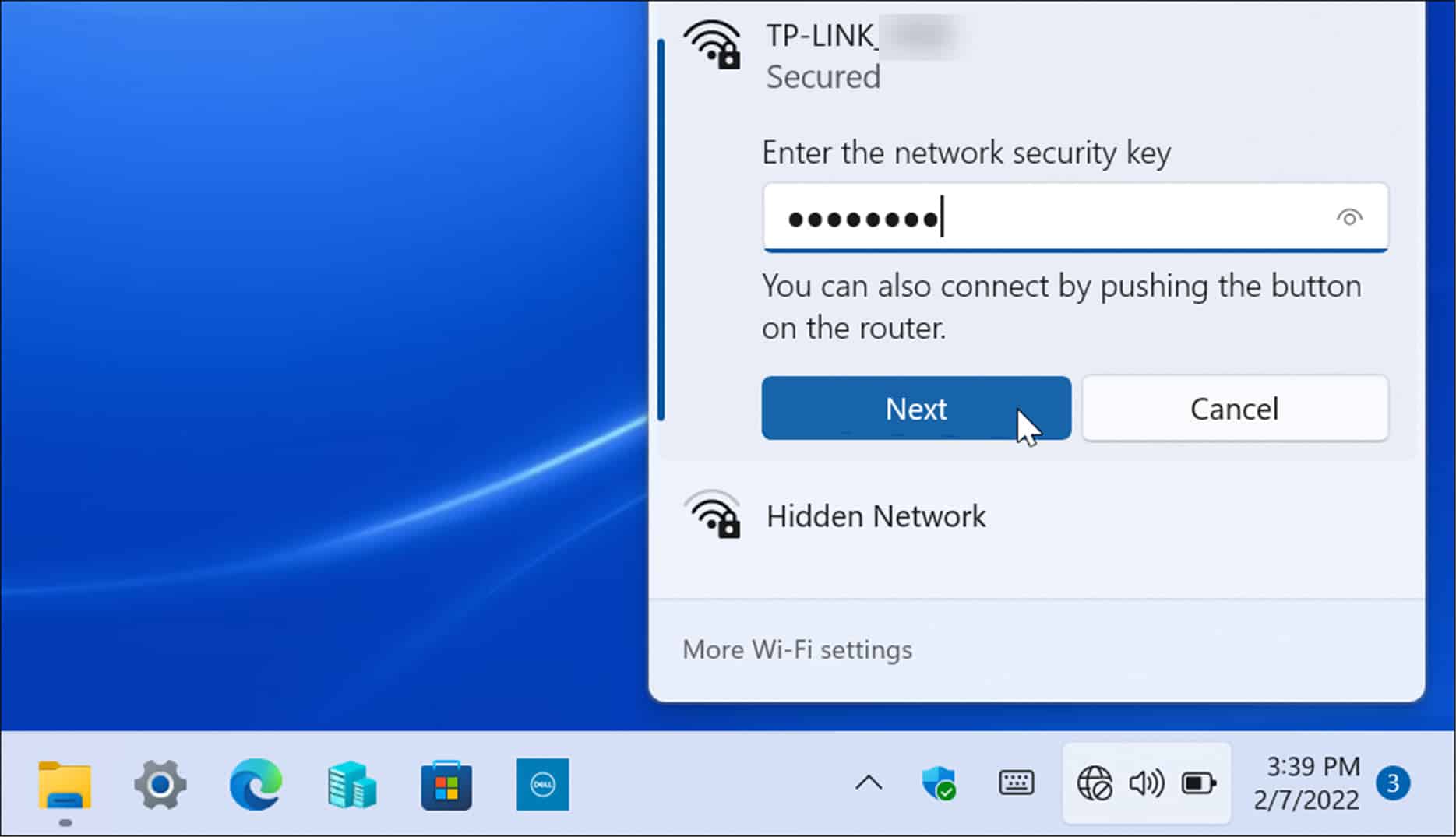 connect to wi-fi access point