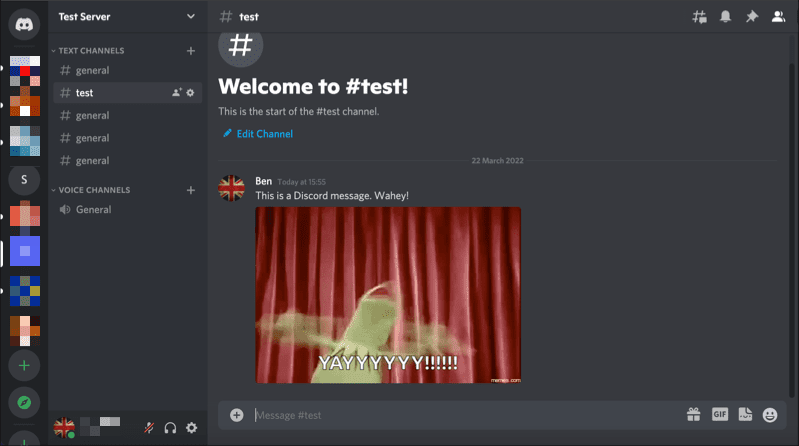 Example Discord Message