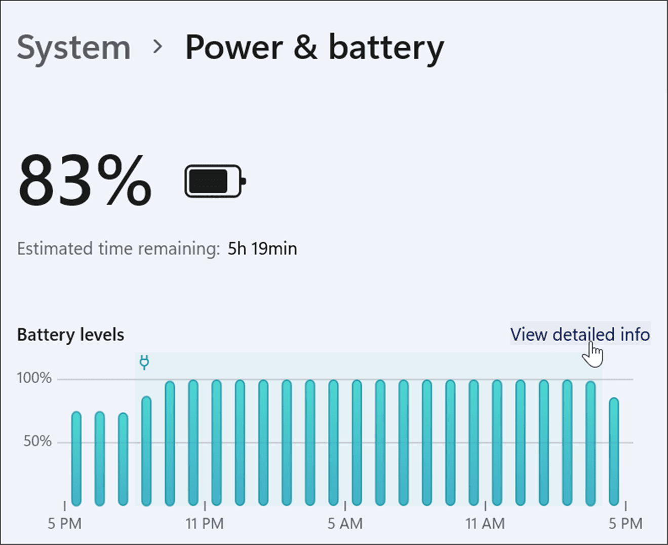 detailed battery info