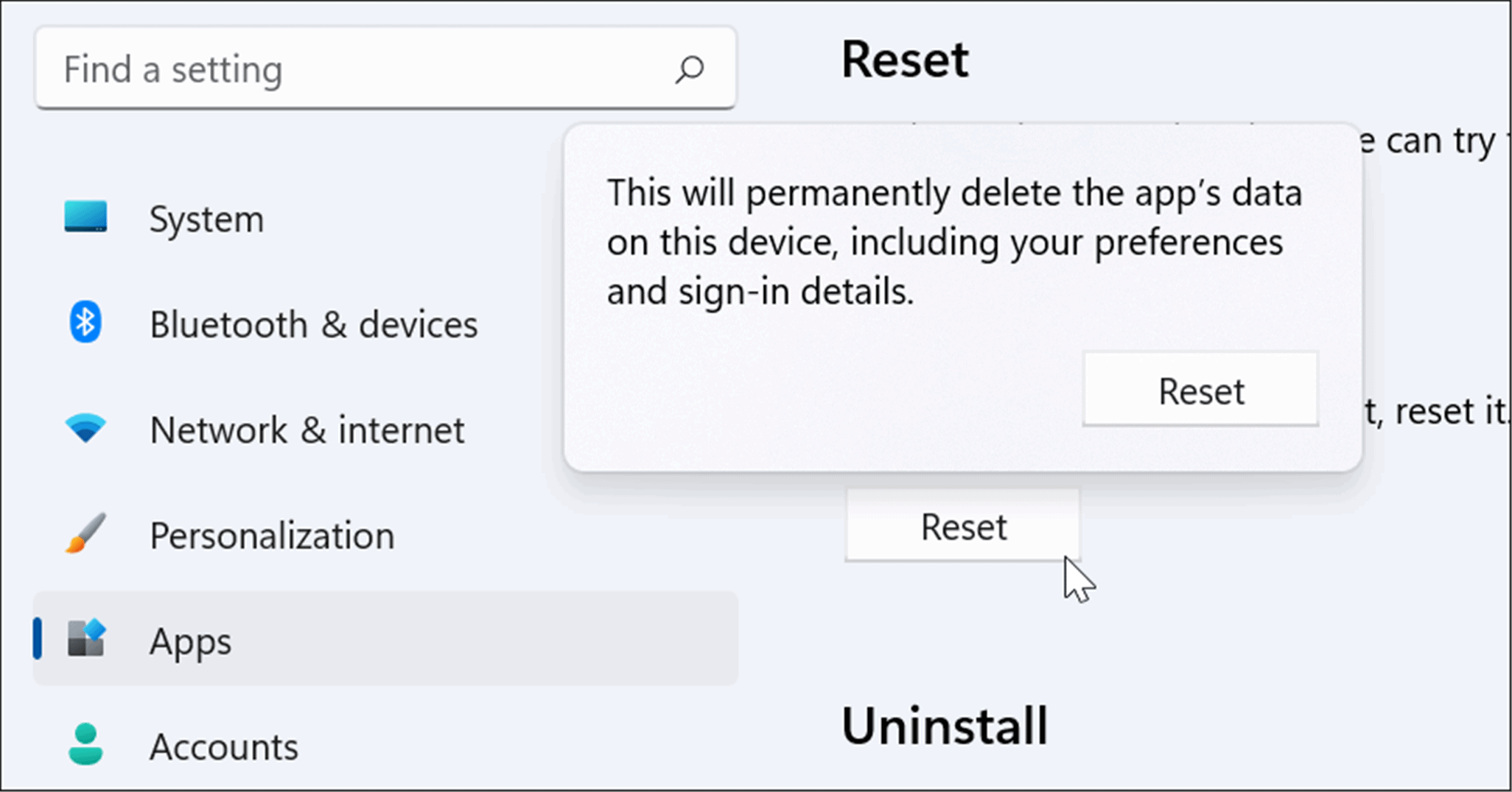 reset microsoft store not working on windows 11