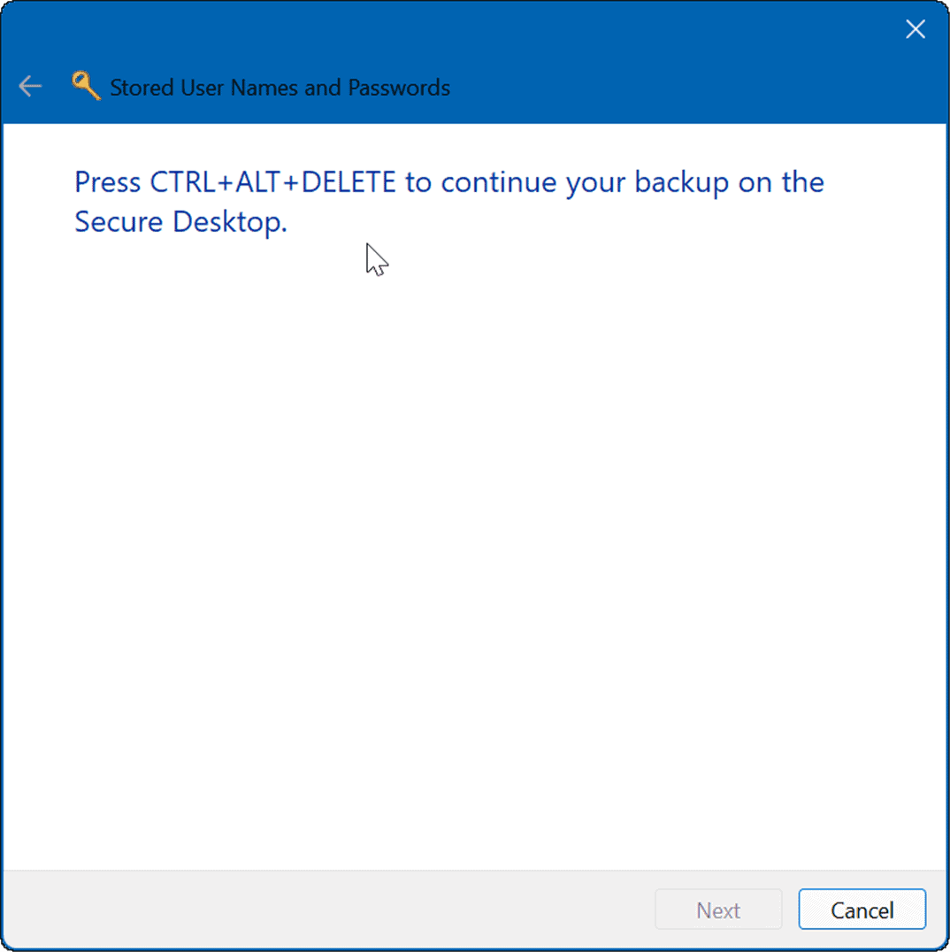 use credential manager on windows 11