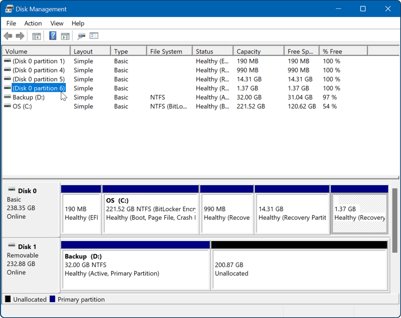 Open Disk Manage utility