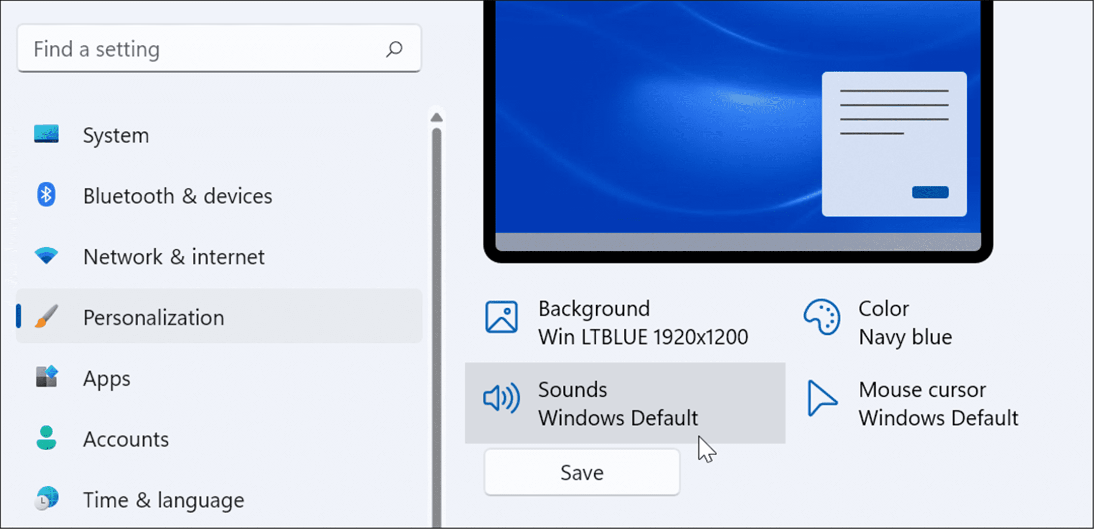 settings manage system sounds on windows 11