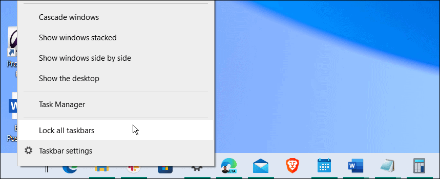 correction de la barre des tâches Windows affichée en plein écran