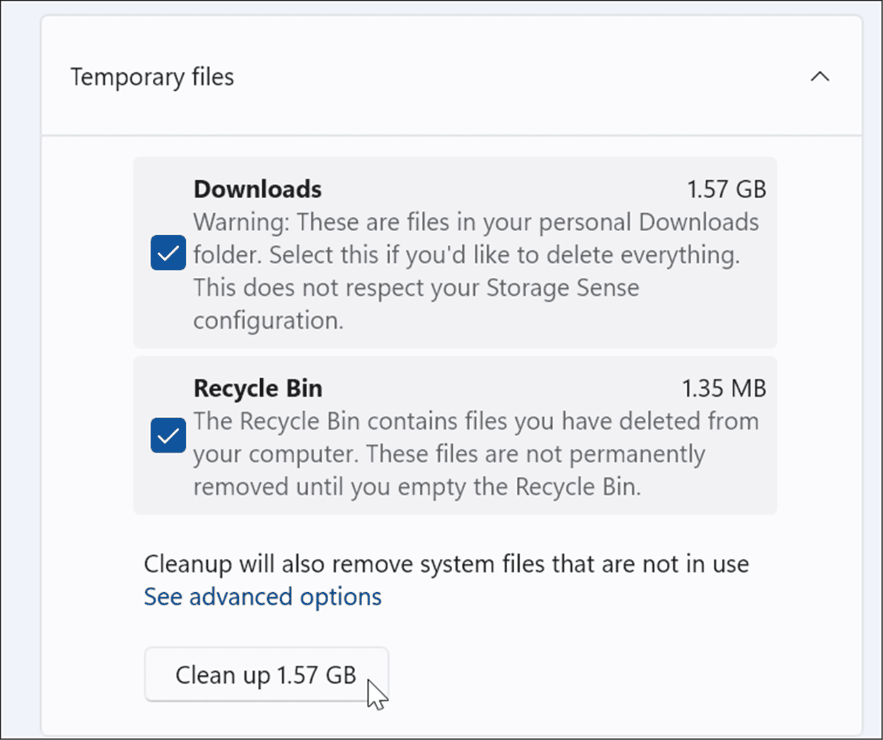 supprimer les fichiers temporaires sur windows 11
