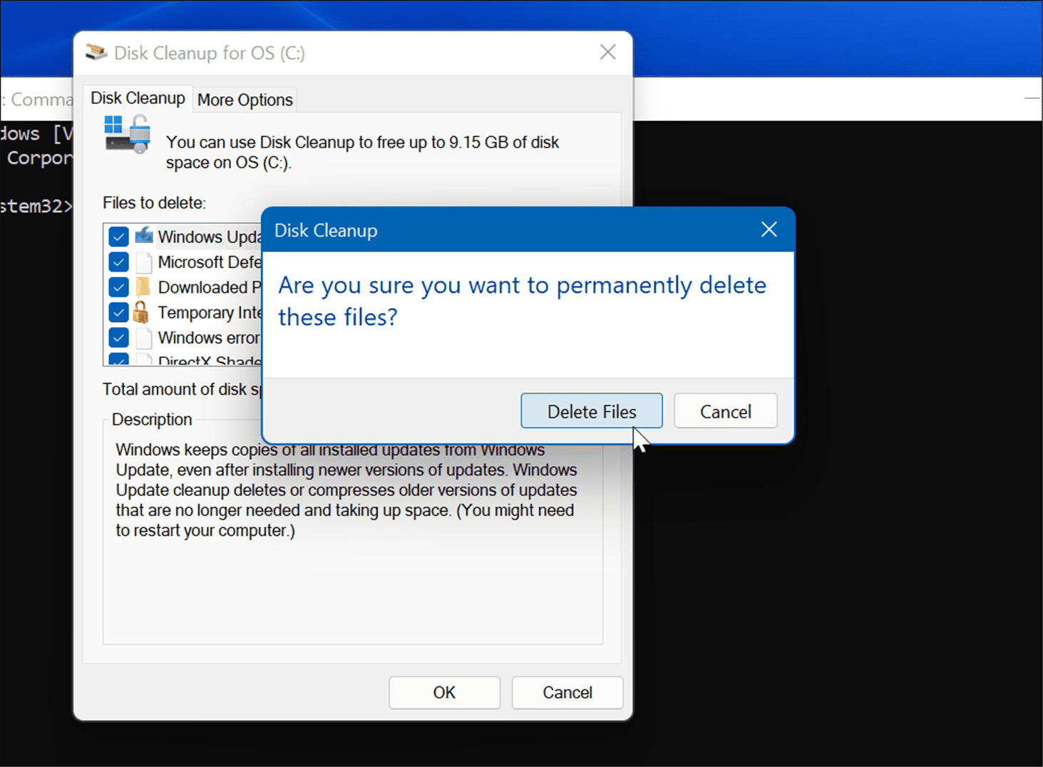 supprimer les fichiers temporaires sur windows 11