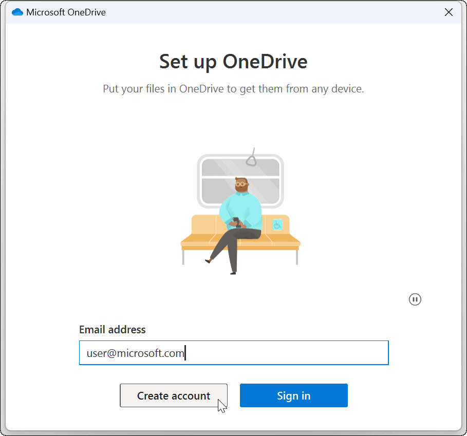 повторно связать учетную запись OneDrive