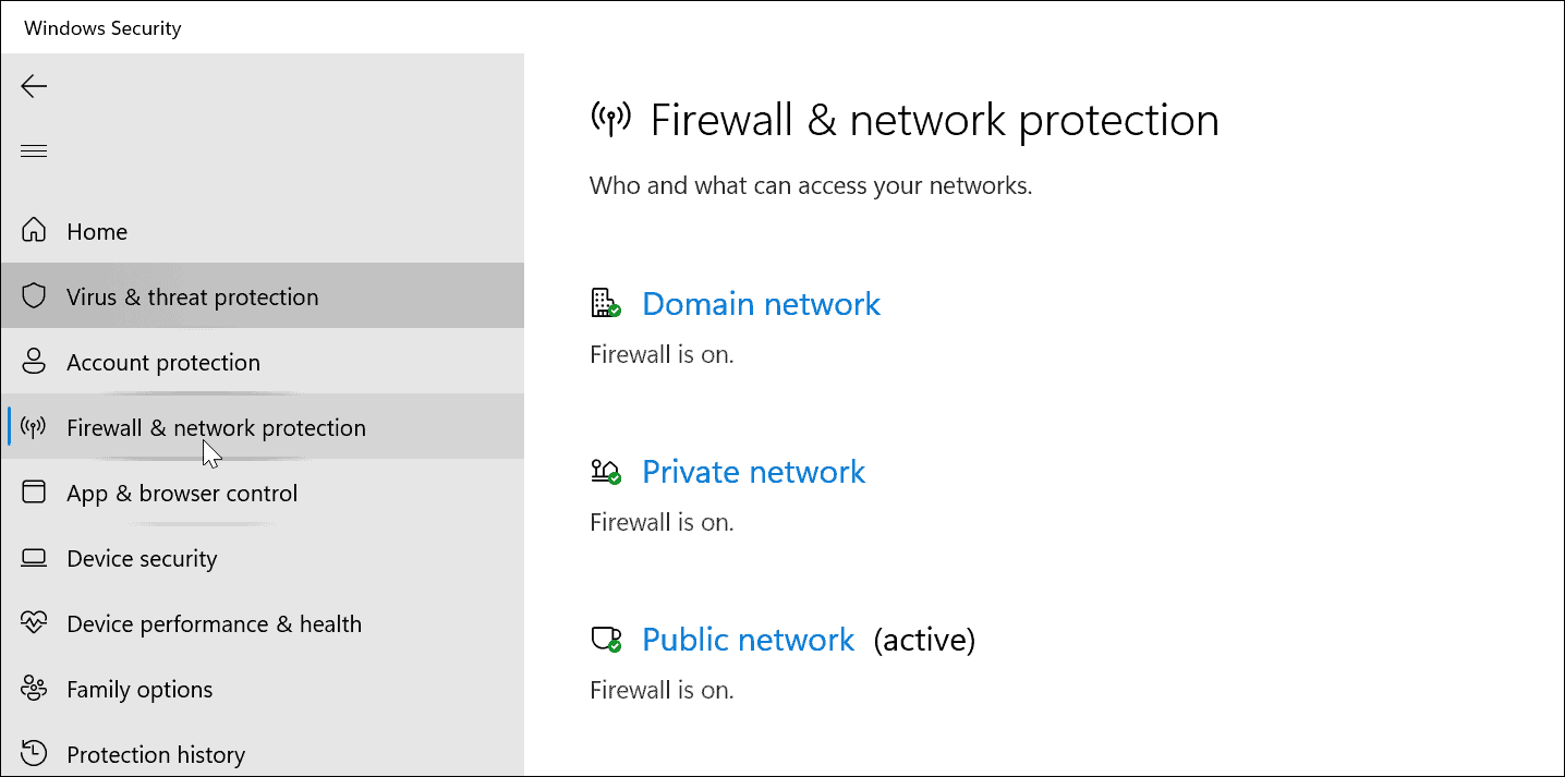 firewall and network protection windows security windows 11