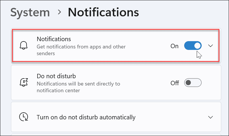 Block Notifications on Windows 11
