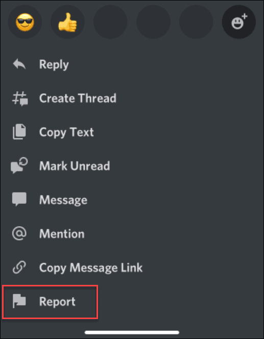 Report how to report someone on discord