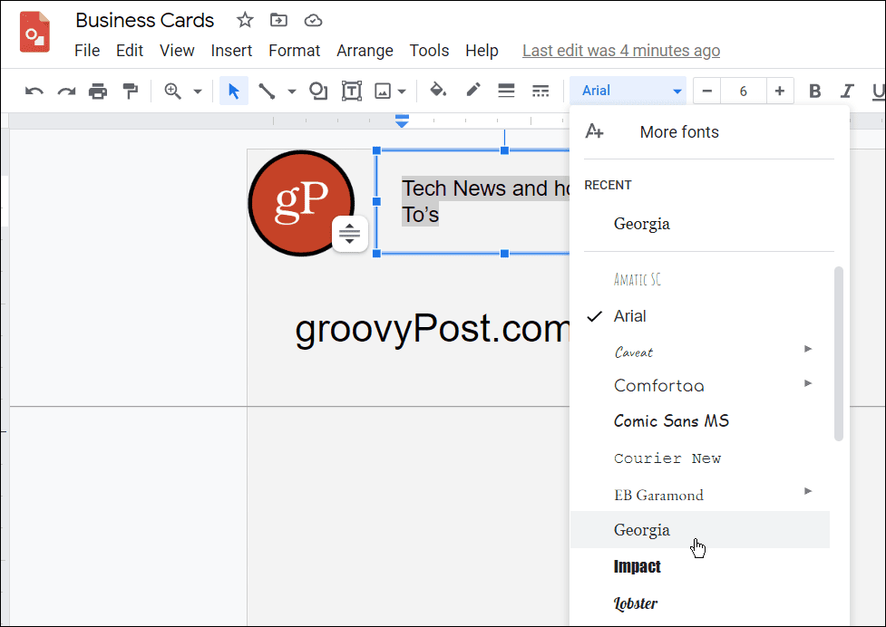 fonts how to create maps in google docs