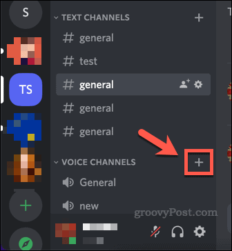 Adding a new voice channel on Discord