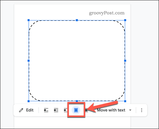 Moving the position of an image in Google Docs