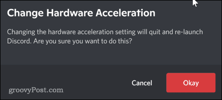 discord turn off hardware acceleration