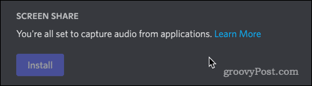 discord audio plugin installed