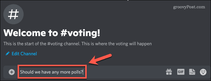 poll question on discord