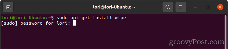 Установить вайп в Linux