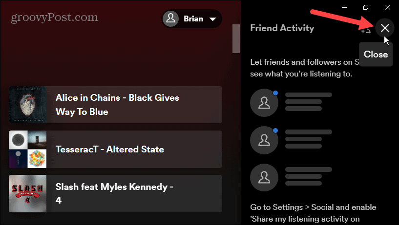 Manage Friend Activity on Spotify