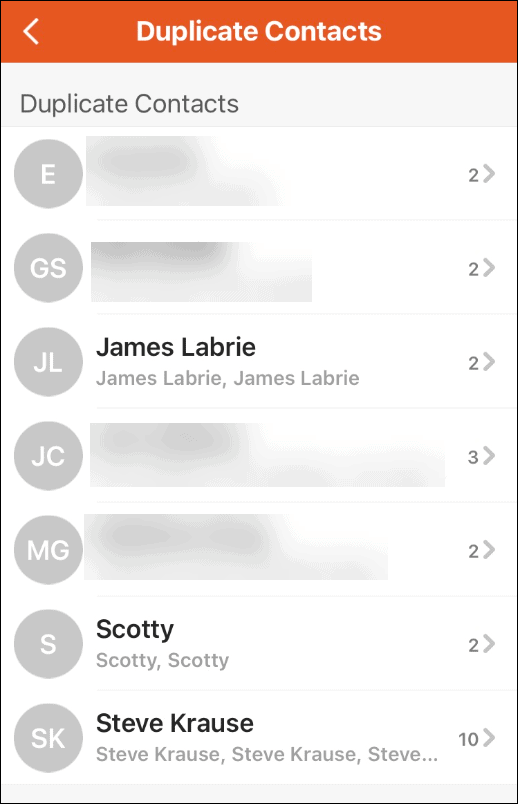 duplicates delete duplicate contacts on iPhone