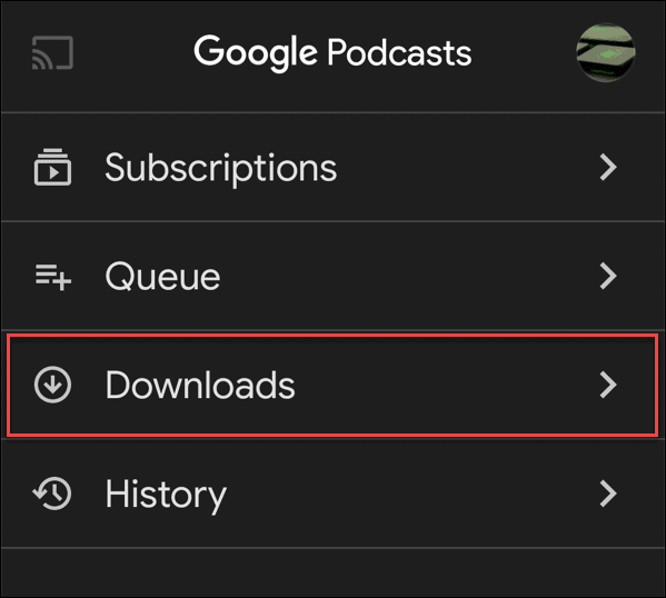 Download library listen to a podcast offline