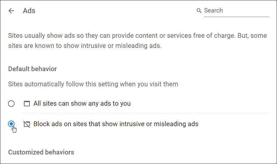 block misleading ads on Chrome