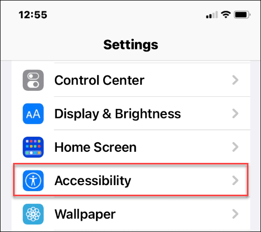 accessibility setting iPhone