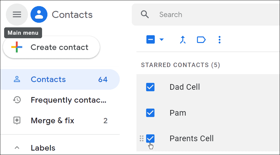 check contacts create a group email list in gmail