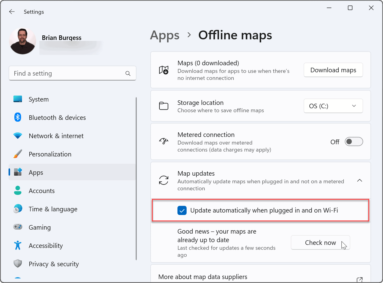 download maps on windows 11 for offline use