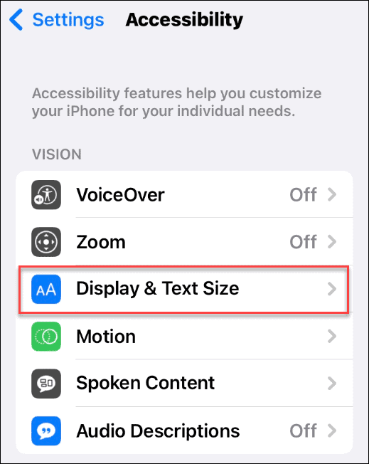 display and text invert colors on an iPhone