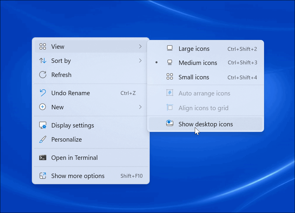restore desktop icons on windows