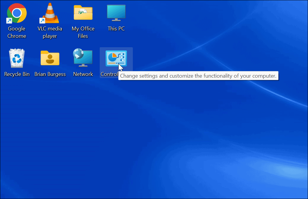 Desktop icon display