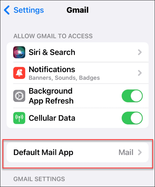 set gmail default app