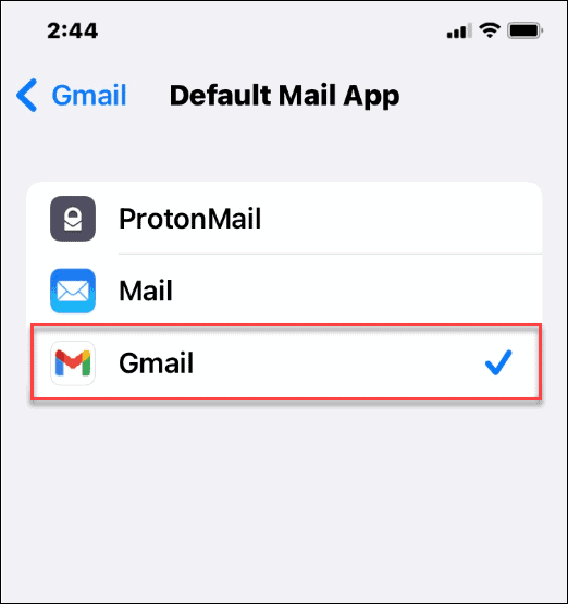 default email apps iPhone
