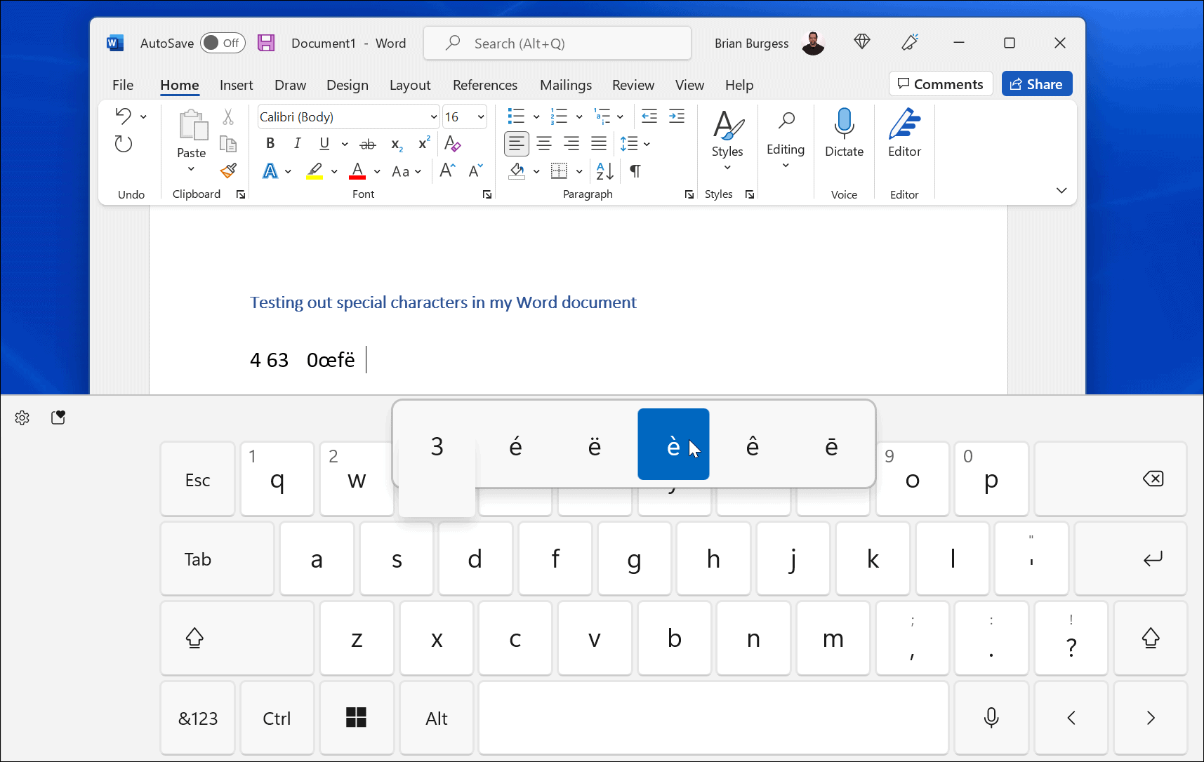 special keyboards touch Windows 11
