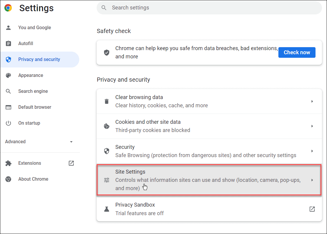 site settings disable notifications on chromebook