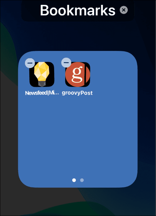 folder add a website to the home screen on iphone