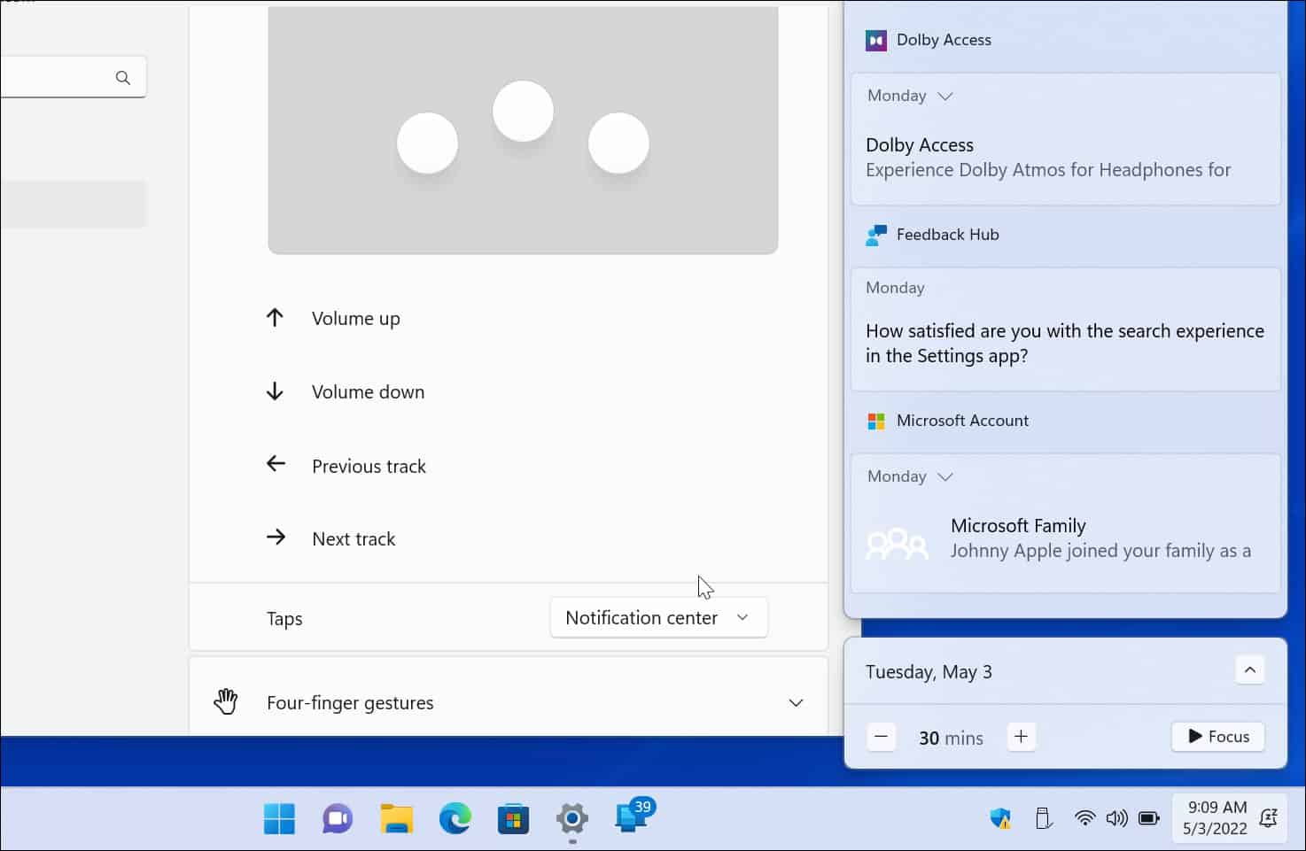 Customize Touchpad Gestures on Windows 11