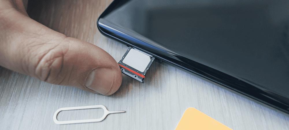Opening the SIM Card slot on iPhone or Android