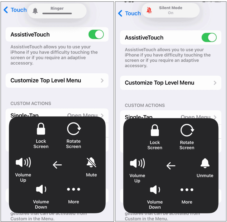 enable and disable silent mode on iphone