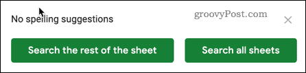 search rest of sheet