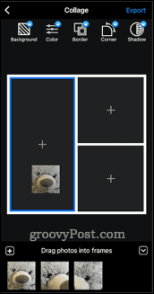 drag photos into the image point