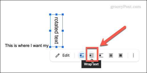 wrap text in google docs