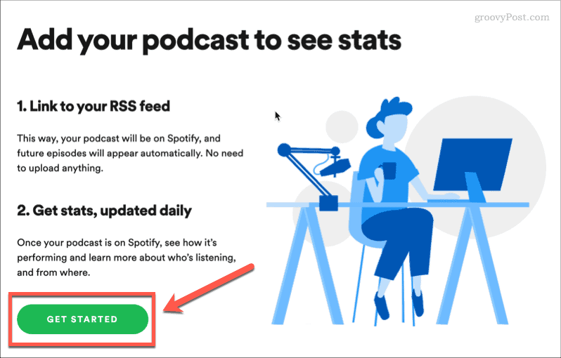 get started making a podcast in spotify