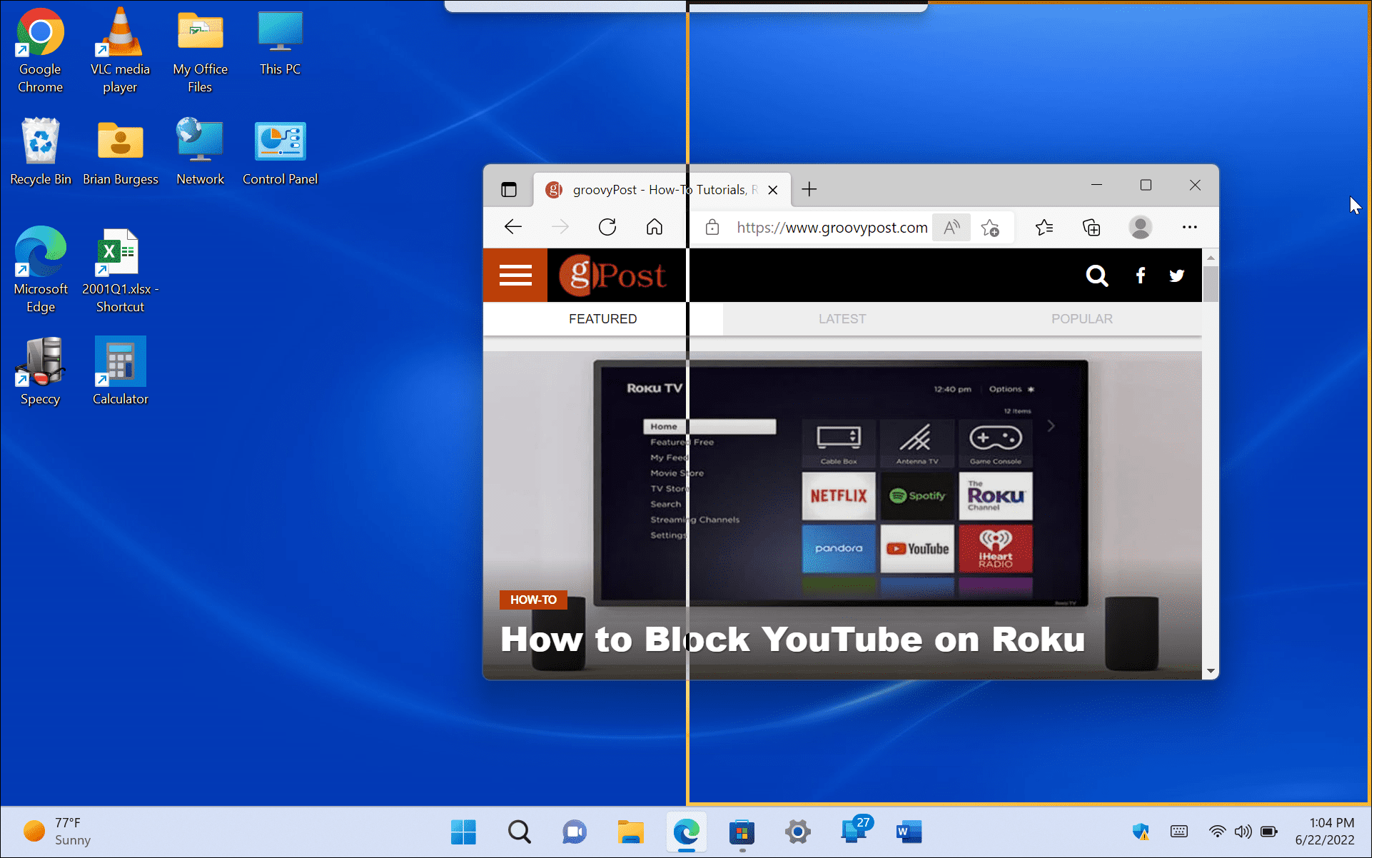 Use Split Screen in Windows 11