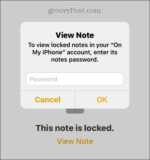 enter password to view photos